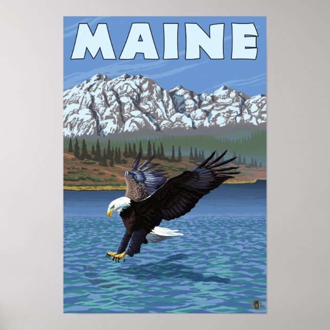 Póster Pesca de MaineEagle (Frente)