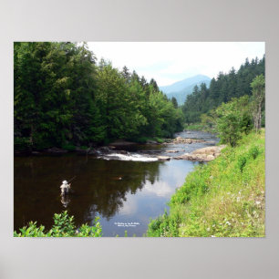 Póster Pesca de mosca en el Poster Au Sable