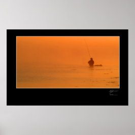 Póster Pesca de mosca en la costa danesa