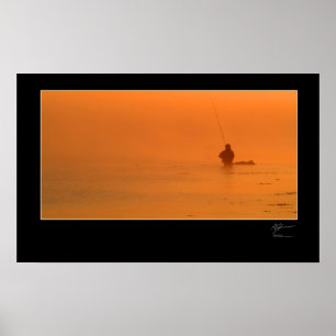 Póster Pesca de mosca en la costa danesa