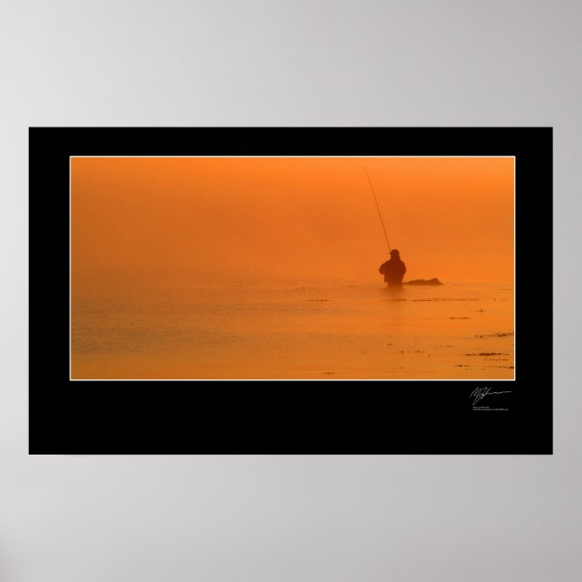 Póster Pesca de mosca en la costa danesa (Frente)