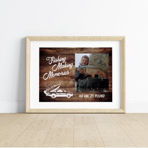Póster Pesca de pescadores Recuerdos Día del Padre