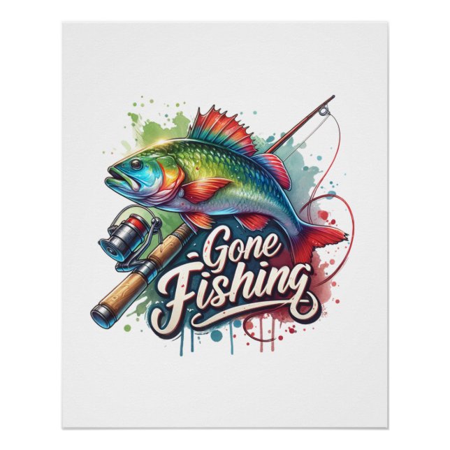 Póster Pesca de regalo de pescador (Anverso)