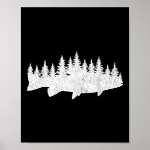 Póster Pesca de Steelhead - Pescador de Trucha en el Lími