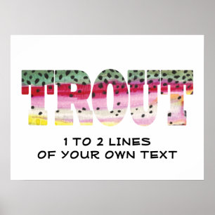 Póster Pesca de trucha personalizada