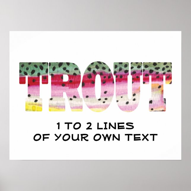 Póster Pesca de trucha personalizada (Frente)