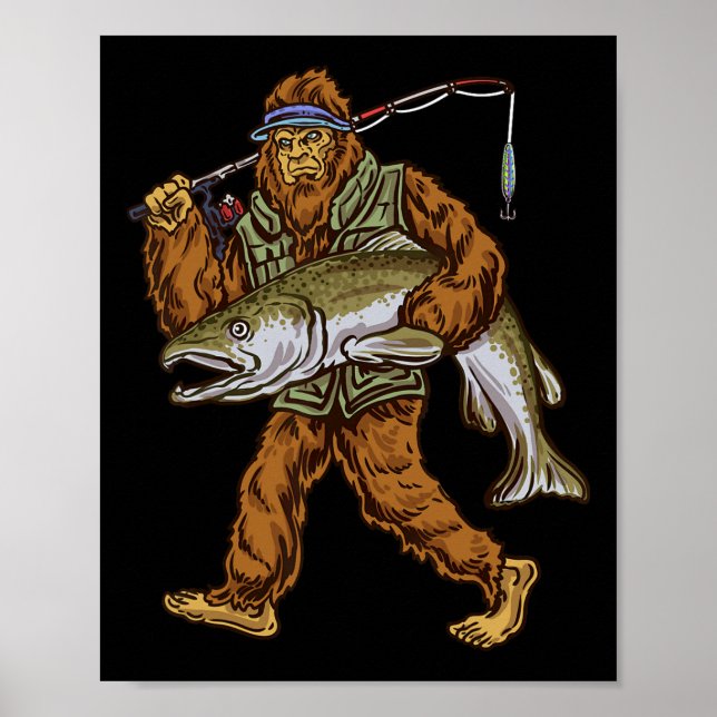 Póster Pesca de trucha pescadora King Salmon (Frente)