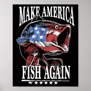 Póster Pesca del 4 de julio _ Haz que Estados Unidos vuel