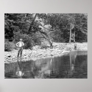 Póster Pesca del Catskills: 1890