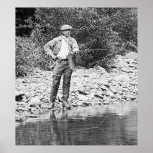 Póster Pesca del Catskills, 1890s