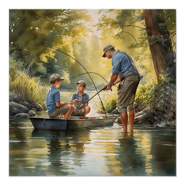 Póster Pesca del Día del Padre (Anverso)