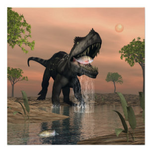 Póster Pesca del dinosaurio de Prestosuchus - 3D rinden