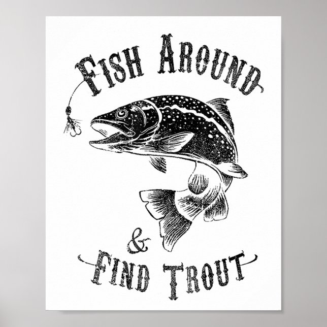 Póster Pesca divertida en torno a la trucha (Frente)
