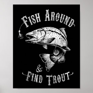 Póster Pesca divertida en torno a la trucha