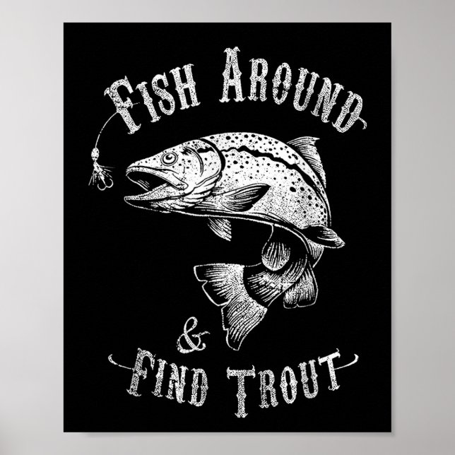Póster Pesca divertida en torno a la trucha (Frente)