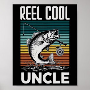 Póster Pesca Divertida Hombres Carrete Tío Genial Para Ho