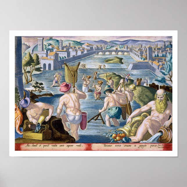 Póster Pesca en aguas poco profundas con nets, placa 96 p (Frente)