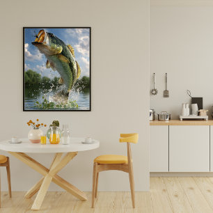 Póster Pesca en barbecho