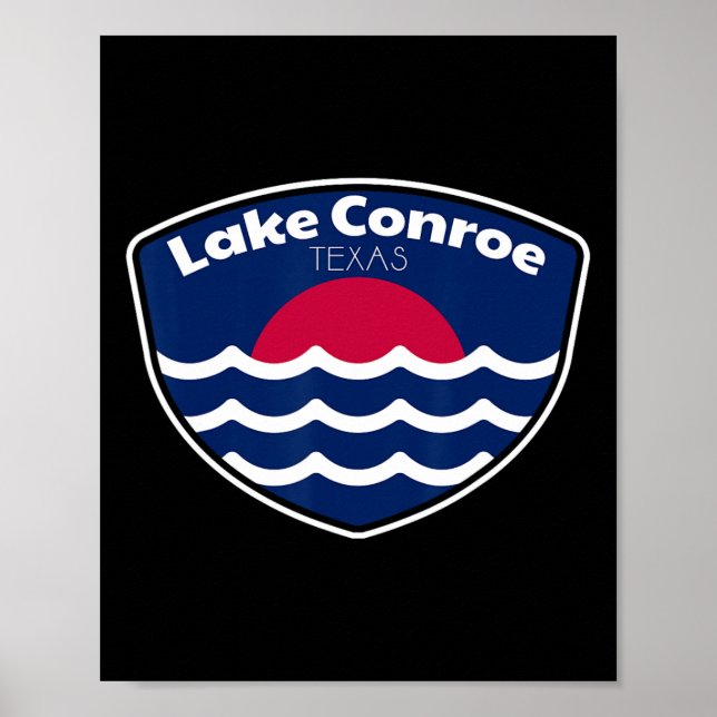 Póster Pesca en el lago Conroe Texas (Frente)