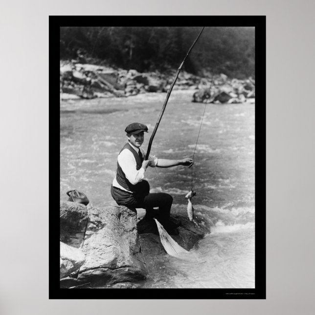 Póster Pesca en el río Potomac 1919 (Frente)