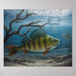 Póster Pesca en hielo de percas