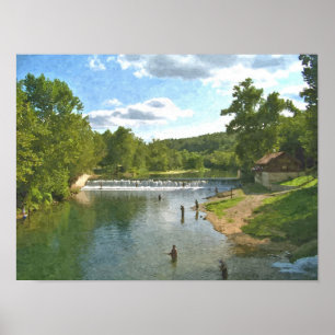 Póster Pesca en la Primavera de Bennett