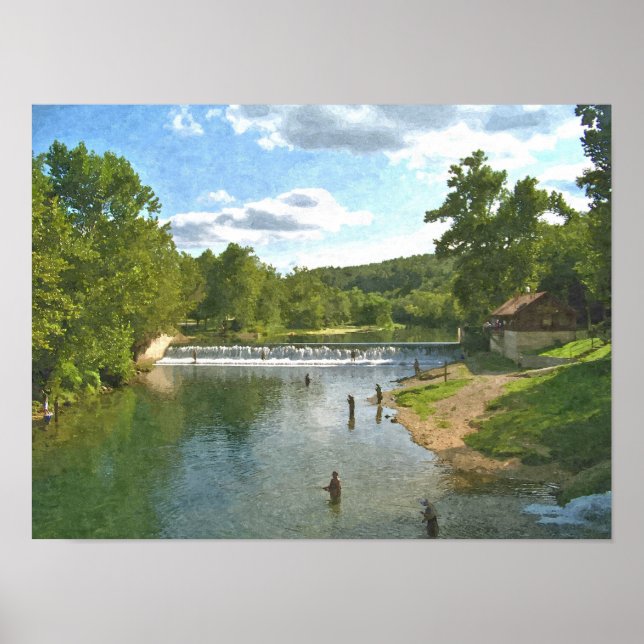 Póster Pesca en la Primavera de Bennett (Frente)