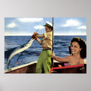 Póster Pesca en mar profunda del Fort Lauderdale