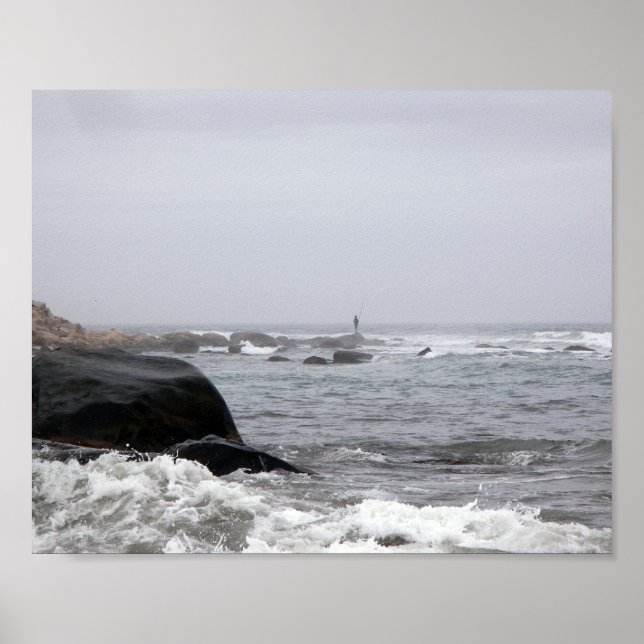 Póster Pesca en niebla (Frente)