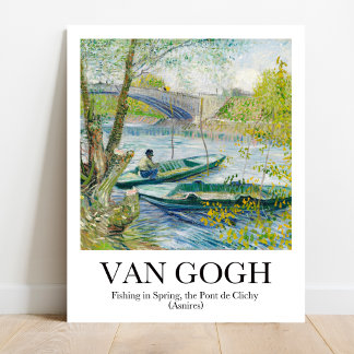 Póster Pesca en primavera por Vincent van Gogh