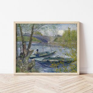 Póster Pesca en primavera   Vincent van Gogh