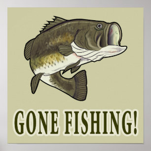 Póster Pesca ida con la perca americana