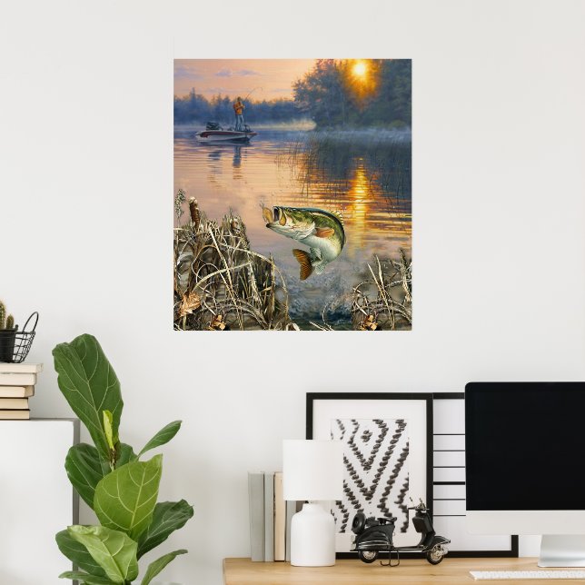 Póster Pesca por destino (Oficina en casa)