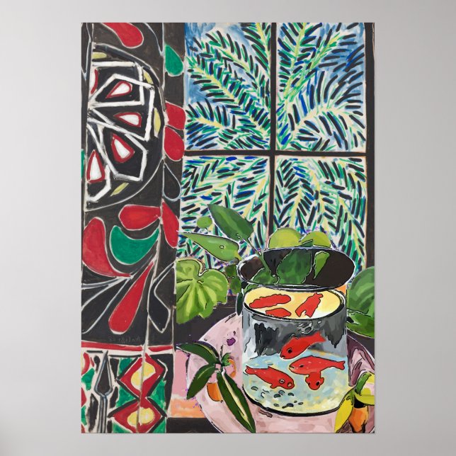 Póster Pescado bajo la ventana, después de Matisse (Frente)