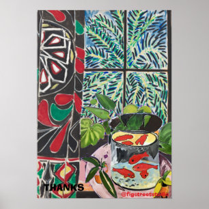 Póster Pescado bajo la ventana, después de Matisse Poster
