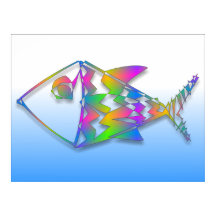 Pescado colorido abstracto