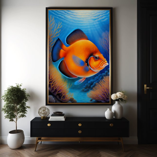 Póster Pescado colorido de dibujo de talla (Subido por el creador)