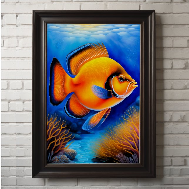 Póster Pescado colorido de dibujo de talla (Subido por el creador)