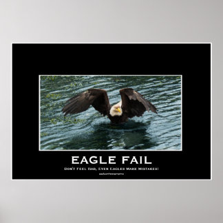 Póster Pescado de águila calva no es imagen desmotivadora