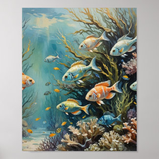 Póster Pescado de arrecife tropical