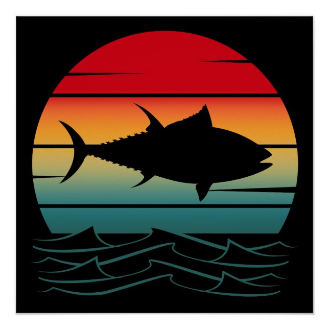 Póster Pescado de atún vintage (Anverso)
