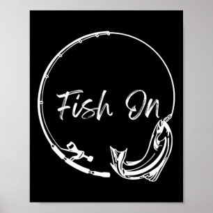 Póster Pescado En Catch Divertido Diciendo Humor De Pesca