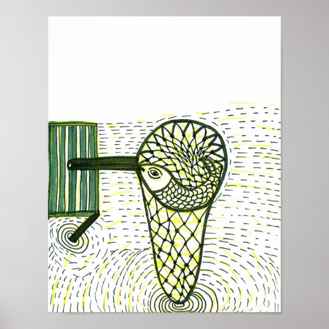 Póster Pescado en la red (Frente)