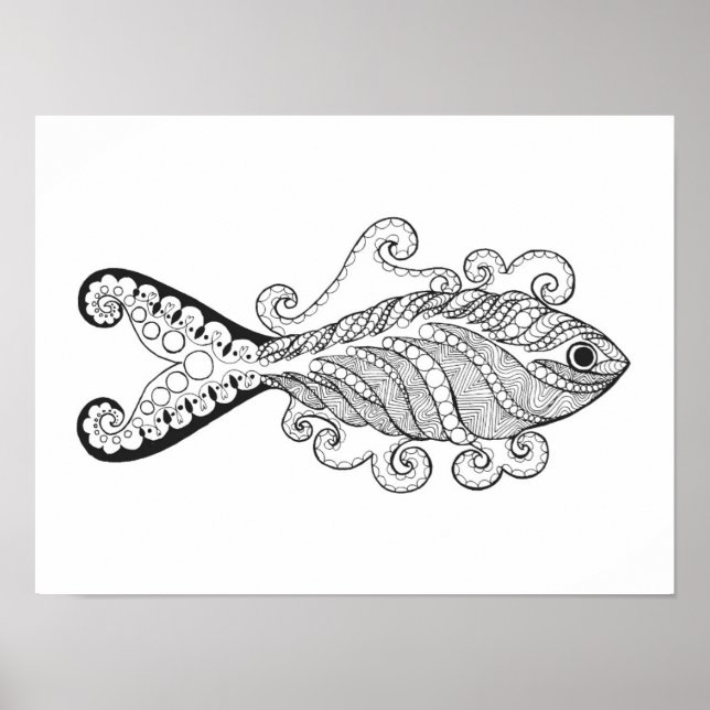 Póster Pescado estilizado 2 (Frente)