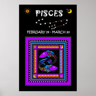 Póster Pescado gemelo Pisces (24" x 36")