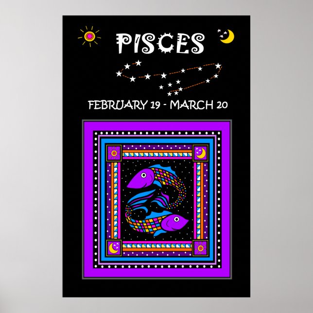 Póster Pescado gemelo Pisces (24" x 36") (Frente)