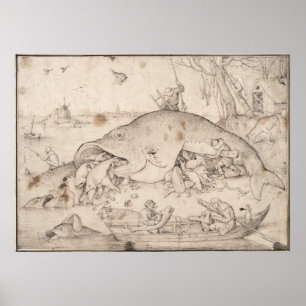 Póster Pescado grande comiendo pescado pequeño por Pieter