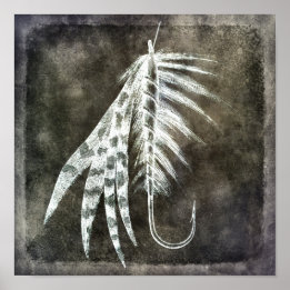 Póster Pescado Hook - Pesca de mosca Pescado Anglicano Lu