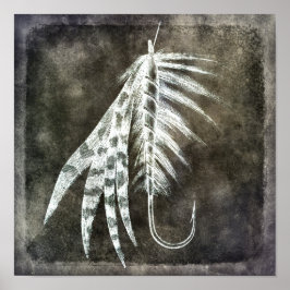 Póster Pescado Hook - Pesca de mosca Pescado Anglicano Lu