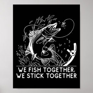 Póster Pescado Juntos Padres Día Familia Padres Familiare